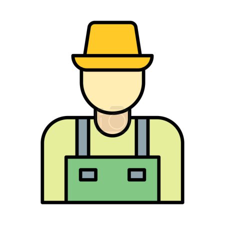 Farmer Line Filled icon Design