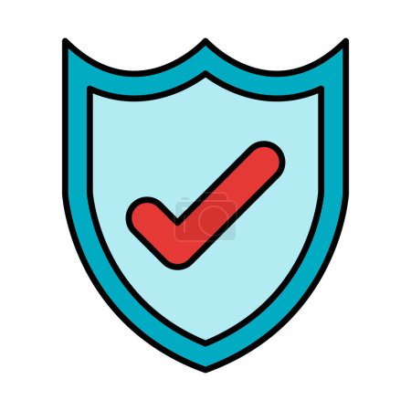 Línea de seguridad llena de diseño de iconos