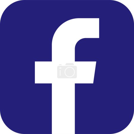 Facebook-Logo isoliert auf weißem Hintergrund. Symbole der sozialen Medien. Leserbrief F. Flach, lineares Web-Symbol oder Zeichen. blaue Facebook-Vektorsammlung.