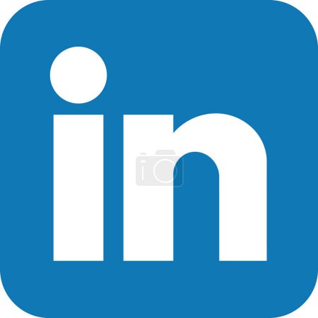 Illustration for LinkedIn design icon logo sign blue symbol vector in American business and employment oriented online service operates via websites and mobile apps. - Royalty Free Image