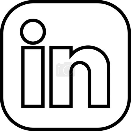 Téléchargez les illustrations : LinkedIn icône de conception logo signe noir symbole vecteur dans les entreprises américaines et service en ligne orienté vers l'emploi fonctionne via des sites Web et des applications mobiles. - en licence libre de droit