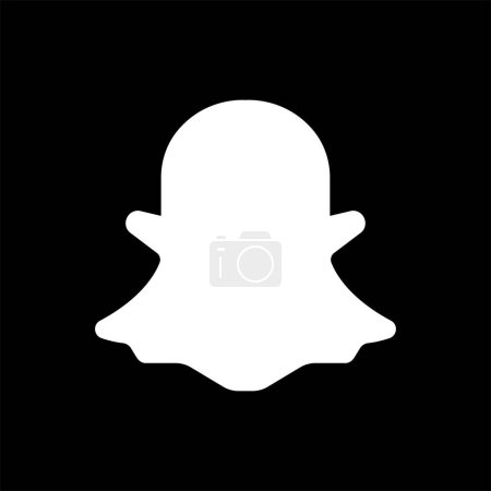 Snapchat icon. Social media logo. Line art and flat style isolated on transparent background. Snap chat messenger vectorfor business, advertising, app or web.