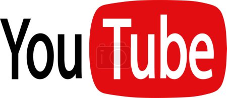 Illustration for YouTube log. YouTube is a video sharing website. You tube red flat icon. Vector isolated on transparent background. Play button social media sign mobile app, web - Royalty Free Image