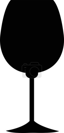 Illustration for Wine glass icon simple symbol of bar, restaurant. isolated on transparent background. Various wine glass flat vector black silhouette for mobile concept and web design. - Royalty Free Image