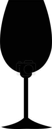 Illustration for Wine glass icon simple symbol of bar, restaurant. isolated on transparent background. Various wine glass flat vector black silhouette for mobile concept and web design. - Royalty Free Image