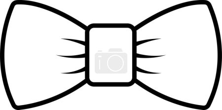 Illustration for Bows tie icon isolated on transparent background, line black vector .Graphical decorative bows. Ribbon symbol for present, celebration, gift, website design, logo, app, UI. - Royalty Free Image