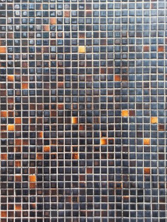 Texture of old brown, black and orange wall tiles detail  add character and depth to architectural visualizations, interior designs, or digital artwork.