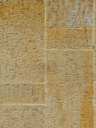 texture des blocs de marbre jaune et blanc pour carreaux de murs rainurés extérieurs