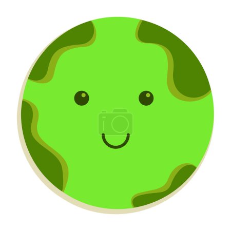 Green Earth Vector graphic cartoon character illustration. Suitable for placement in go green content and Earth Day events.
