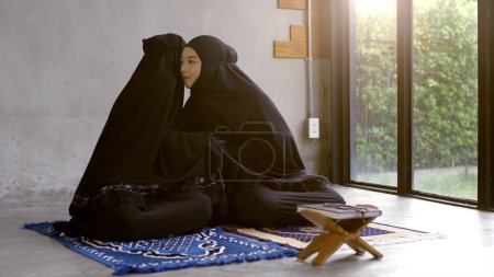 Photo for A captivating visuals portraying the unwavering devotion, aspirations, and interconnectedness of Asian Muslim through Surah Al-Fatiha and sajdah the beauty of prayer and the powerful unity - Royalty Free Image