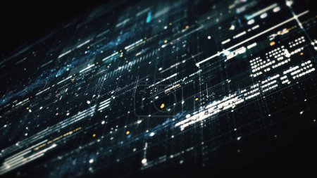 futurista matriz digital partículas cuadrícula realidad virtual abstracto ciberespacio entorno fondo