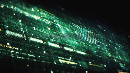 futuristische digitale Matrix-Teilchen Gitter virtuelle Realität abstrakte Cyber-Raum-Umgebung Hintergrund