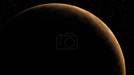 Photo for Futuristic concept of deep space exploration discovering a new alien planet in another galaxy. Alien world concept - Royalty Free Image