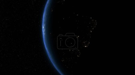Foto de Renderizado 3d. Sistema de Posicionamiento Global GPS de satélites de navegación o satnav transmite cobertura de datos alrededor del planeta Tierra - Imagen libre de derechos