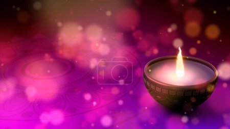 Foto de Diwali, Deepavali o Dipawali los populares festivales hindúes de luces, simboliza la "victoria espiritual de la luz sobre la oscuridad, el bien sobre el mal, y el conocimiento sobre la ignorancia. - Imagen libre de derechos