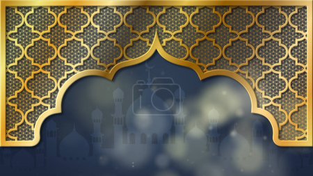 Foto de Eid Al Adha Mubarak o el Festival del Sacrificio para la comunidad musulmana clip de vídeo decoraciones de fondo con elegante caligrafía árabe diseño de partículas de texto - Imagen libre de derechos