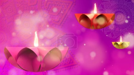 Foto de Diwali, Deepavali o Dipawali los populares festivales hindúes de luces, simboliza la "victoria espiritual de la luz sobre la oscuridad, el bien sobre el mal, y el conocimiento sobre la ignorancia. - Imagen libre de derechos