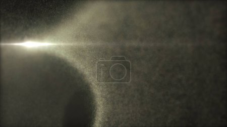 Foto de Desenfoque misteriosas partículas de polvo brillante iluminado flotando en el abismo para la celebración y el tema festivo fondo de textura abstracta - Imagen libre de derechos