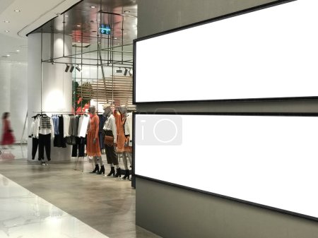 Photo for Shop Front Mockup with Signage, Billboard for Easily Replacement With Graphic Photo Template - Royalty Free Image