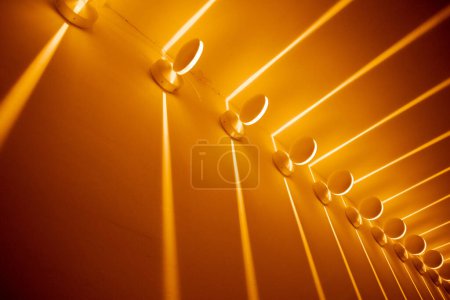 Orange pattern stylized lighting.