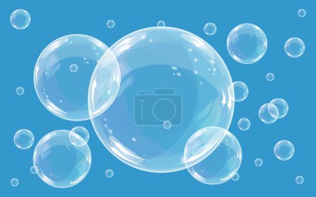 Téléchargez les photos : Le charme de la légèreté et de l'amusement dans chaque bulle. Illustration des formes vivantes dans l'air incarnées dans l'harmonie vectorielle des bulles de savon. - en image libre de droit