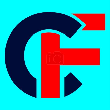 Logo inicial de la letra CF o FC Creative Icon