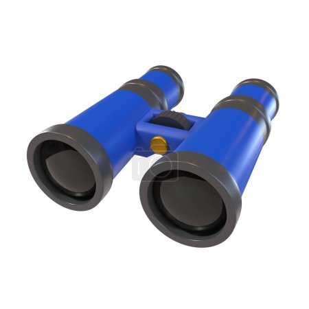 Photo for Binoculars Icon in 3d rendering icon. Minimalist plastic style render - Royalty Free Image