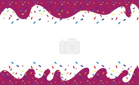 Téléchargez les illustrations : Beau fond festif avec confettis, illustration vectorielle - en licence libre de droit