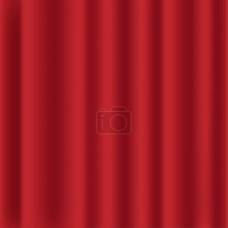 Illustration for Red curtain background with waves, vector illustration - Royalty Free Image