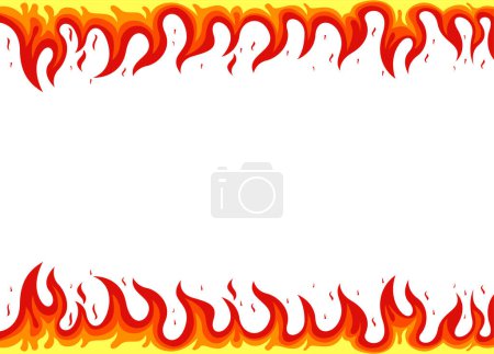 Ilustración de Llamas de fuego sobre un fondo - Imagen libre de derechos
