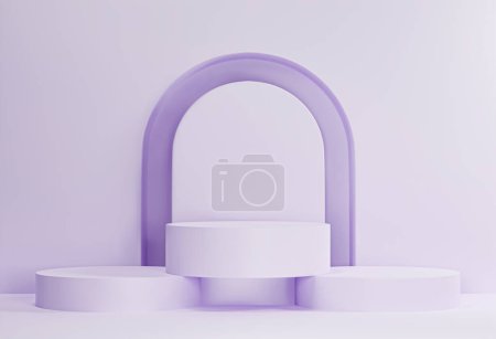 Foto de Escena de podio púrpura de lujo para la presentación del producto - Imagen libre de derechos