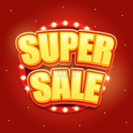 Super sale 1010 shopping day festival flyer and banner text effect