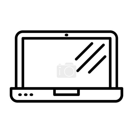 Illustration for Laptop vector line icon - Royalty Free Image