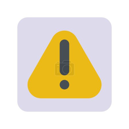 Illustration for Alert icon in flat style - Royalty Free Image