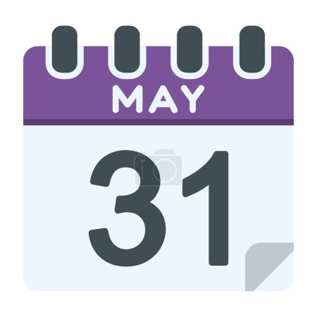 31 May Icon in Flat style