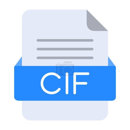 Téléchargez les illustrations : Format de fichier CIF Flat Icon - en licence libre de droit