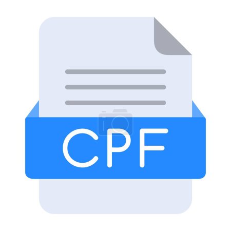 Ilustración de Formato de archivo CPFIcono plano - Imagen libre de derechos