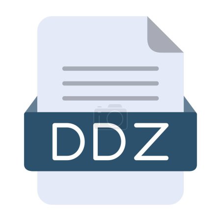 Téléchargez les illustrations : Format de fichier DDZ Icône plate - en licence libre de droit