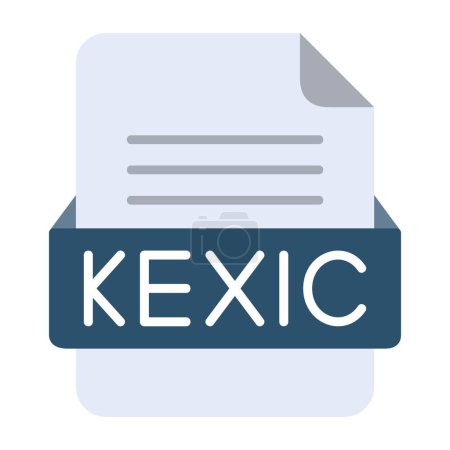 Illustration for KEXIC File FormatFlat Icon - Royalty Free Image