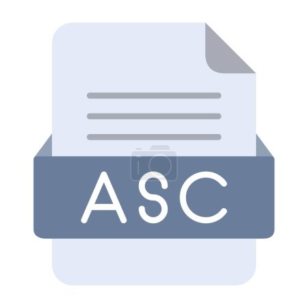 Icône de fichier ASC FormatFlat