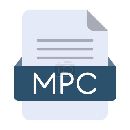 Ilustración de Formato de archivo MPCIcono plano - Imagen libre de derechos