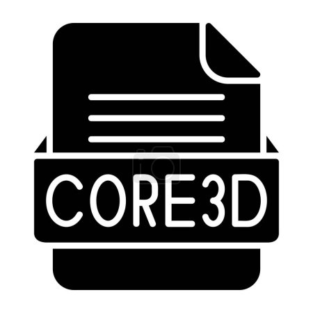 Téléchargez les illustrations : Format de fichier CORE3D Icône plate - en licence libre de droit