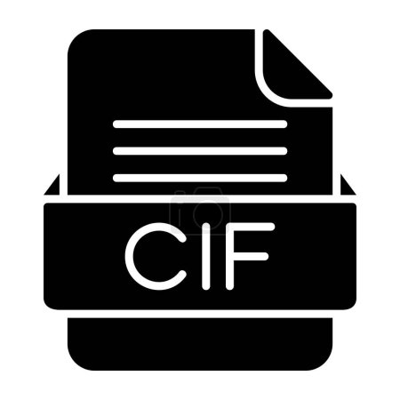 Téléchargez les illustrations : Format de fichier CIF Flat Icon - en licence libre de droit