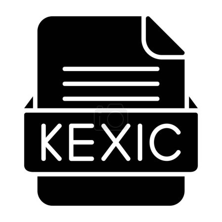 Illustration for KEXIC File FormatFlat Icon - Royalty Free Image