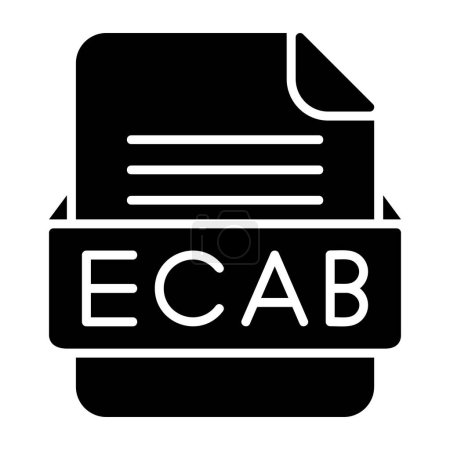 Téléchargez les illustrations : Format de fichier ECAB Flat Icon - en licence libre de droit
