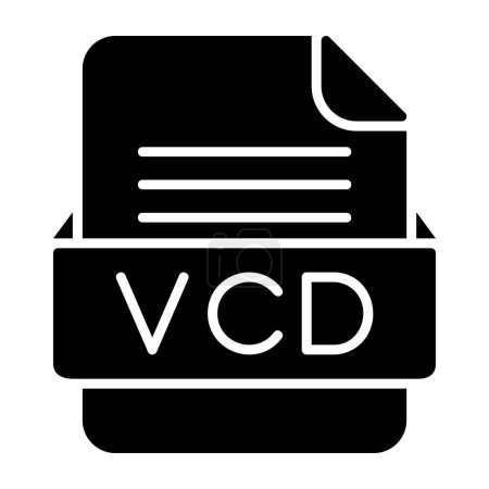 Illustration for VCD File FormatFlat Icon - Royalty Free Image
