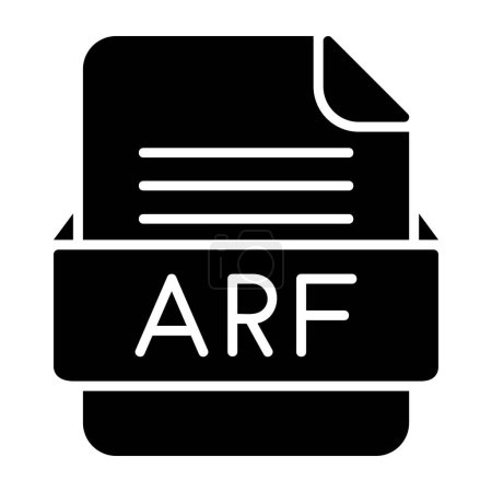 Illustration for ARF File FormatFlat Icon - Royalty Free Image