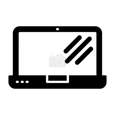 Illustration for Laptop Vector Icon Design - Royalty Free Image