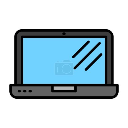 Illustration for Laptop Vector Icon Design - Royalty Free Image