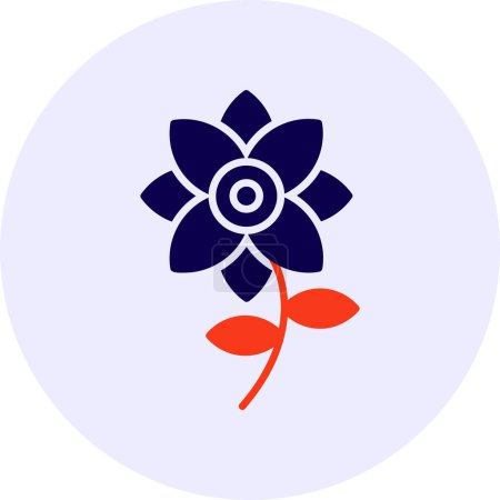 Illustration for Flower Vector Icon Design - Royalty Free Image
